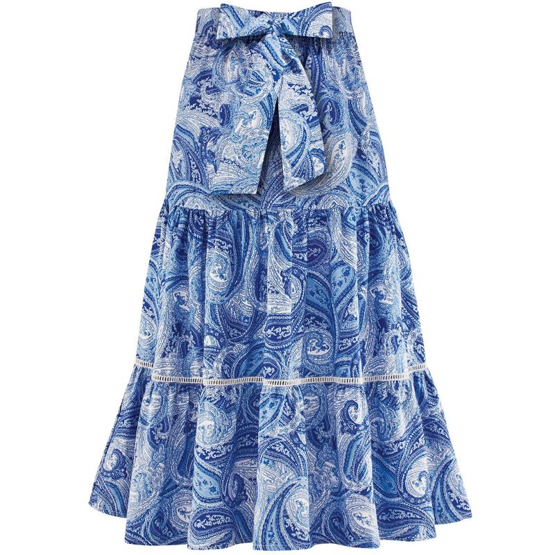 Collections Etc Soft Paisley Tiered Skirt, 3 of 5