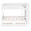PAGED Twin over Twin Bunk Bed with Drawers and Shelves, Wooden Bed Frame with Ladder and Guardrail, Modern Loft Bed for Kids, Teens, Adults - 4 of 4