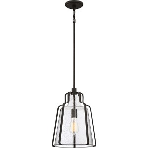 Haverford 1-Light Rustic Black Pendant Light - 1 of 4
