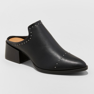 black studded clogs