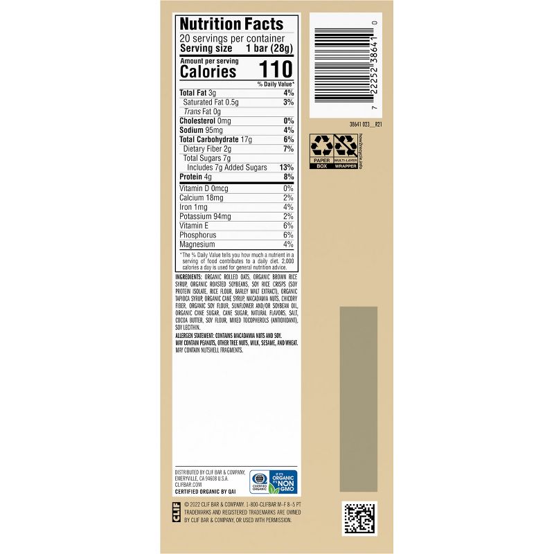 CLIF Bar White Chocolate Macadamia Nut Energy Bar Minis - 20ct, 6 of 11