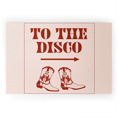 NicNiccrineDesigns To the Disco I 36" x 24" Welcome Mat - Society6
