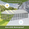 Extra Large Outdoor Dog Kennel with Roof Cover, 18.9x9.6x6.2ft Heavy Duty Metal Dog Run Enclosure, Pet Playpen Fence for Backyard - Nertpow - 2 of 4
