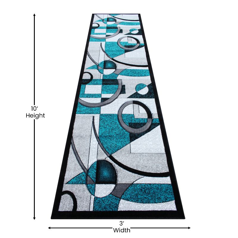 Masada Rugs Sophia Collection Area Rug with Hand Sculpted Abstract Geometric Pattern, 3 of 6