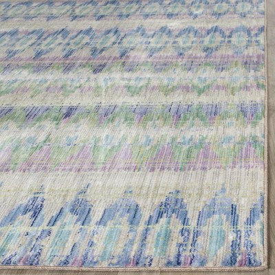Valencia Purple and Multicolor 4' x 6' Wool Area Rug