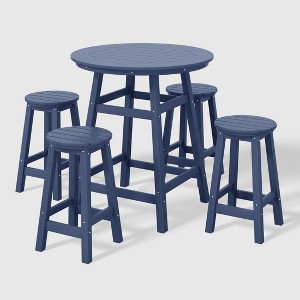 WestinTrends Malibu All Weather Hdpe Outdoor Patio Counter Height Dining Set (5-Piece) - 1 of 4