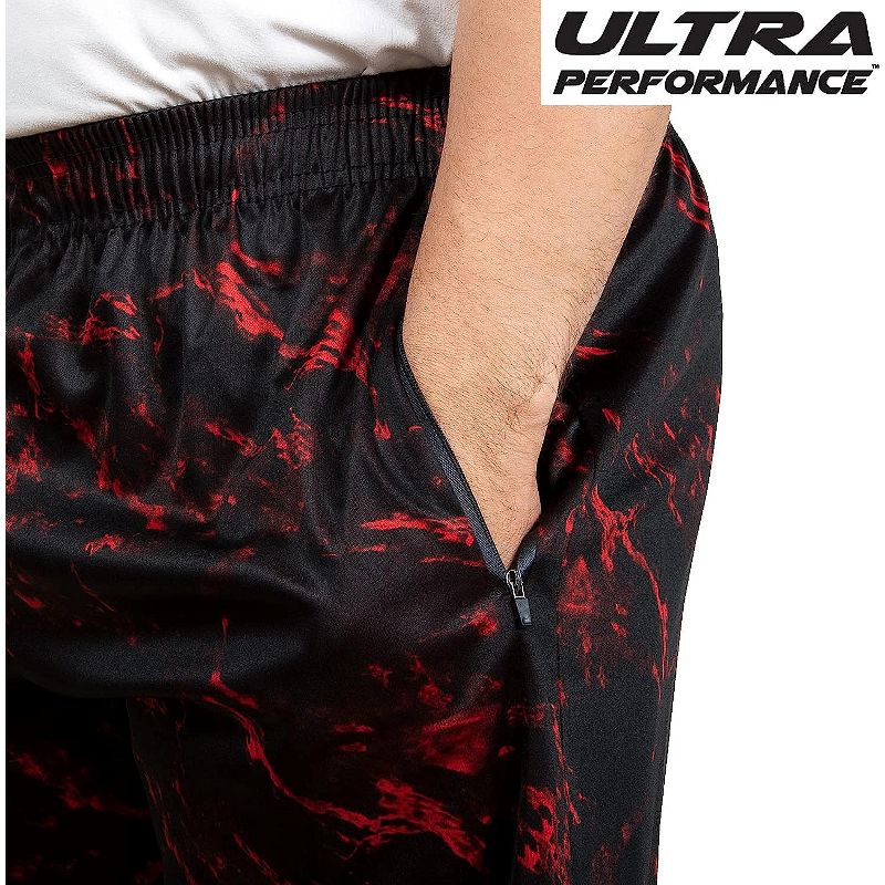 Ultra Performance 5 Pack Mens Athletic Running Shorts, Basketball Gym Workout Shorts for Men with Zippered Pockets, 3 of 7