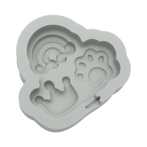 Unique Bargains Ice Pop Mould Cat Claw Rainbow Crown Shape Comes with Sticks) Hand Washable Plastic 3.98"x3.58"x1.06" 1 Pc - 1 of 4