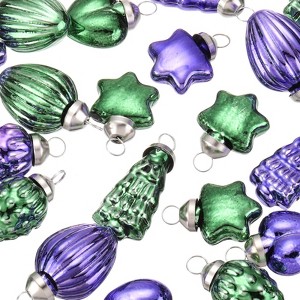 Unique Bargains Glass Decorative Hanging Tree Ornament Balls 1"-1.5" 100 Pcs - 1 of 4