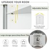 TIRAMISUBEST White Triangle Bathroom Storage Cabinet with Adjustable Shelves, Freestanding Floor Cabinet for Home Kitchen - 4 of 4
