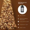 Artificial Christmas Tree with White Lights & Foldabe Metal Stand, Flocked Christmas Pine Trees for Home, Holiday Decoration - 3 of 4