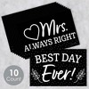 Big Dot of Happiness Mr. and Mrs. - Photo Prop Signs - Black and White Wedding or Bridal Shower Announcements - 10 Pieces - 2 of 4