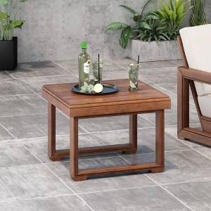 Christopher Knight Home Enzo Rustic Outdoor Acacia Wood Side Table - 1 of 4