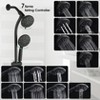 ALEXOUN  Drill-Free Stainless Steel Slide Bar Combo Rain Showerhead 7-Setting Hand, Dual Shower Head Spa System (Rough-in Valve Included) - 2 of 4