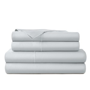 Whisper Organics Organic Cotton 300 Thread Count Sateen Bed Sheet Set – Deep Pocket, Soft & Breathable - 1 of 4