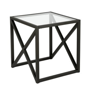  22" Metal Side Table in Black - Henn&Hart - 1 of 4