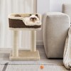 Tangkula Cat Tree Multi-Level Cat Tower w/ Scratching Posts & Large Plush Perch - 2 of 4
