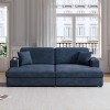 86 Inch Loveseat Sectional Sofa Bed,Corduroy Sleeper Sofa with Two USB Ports,Two Cup Holders and Two Throw Pillows-Maison Boucle - 2 of 4