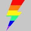Adult Design By Humans Rainbow Pride Flag Lightning Bolt By T-Shirt - 2 of 2