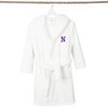 Personalized Linum Kids 100% Polyester SUPER PLUSH Double Brushed Hooded Bathrobe in Purple Bookman Font - 3 of 3