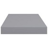 vidaXL Floating Wall Shelves 2 pcs Gray 19.7"x9.1"x1.5" MDF - 4 of 4