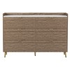 NicBex Elegant Double Dresser,Wide Dressers with Metal Pulls,Chest of 6 Drawers for Bedroom,Living Room,Dining Room,Hallway - 4 of 4