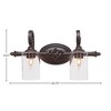 Toltec Lighting Elegante 2 - Light Vanity in  Dark Granite with 4" Clear Bubble Shade - 2 of 2