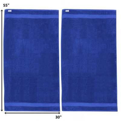 Royal Blue Oversized Cotton Bath Towel Set for Kids