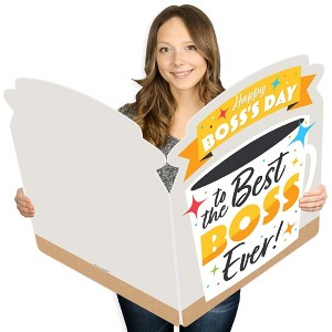 Big Dot of Happiness Happy Boss's Day - Best Boss Ever Giant Greeting Card - Big Shaped Jumborific Card - 1 of 4