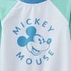 Baby Boys' 2pc Disney Mickey Mouse Long Sleeve Rash Guard Trunk Set - Blue - 4 of 4