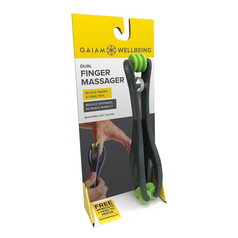 Gaiam Restore Dual Finger Massager - Gray, 3 of 6