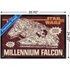 Trends International Star Wars: New Vintage - Millennium Falcon Framed Wall Poster Prints - 3 of 4