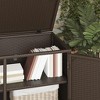 Garden Storage Cabinet Grey PE Rattan, Powder-Coated Steel  vidaXL - 4 of 4