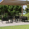 vidaXL Patio Lounge Set Outdoor Sectional Sofa Set Table Aluminum Anthracite - 2 of 4
