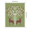 Amanti Art 23"x28" Christmas Des Deer and Heart Tree Pink Fab Funky Framed Canvas Wall Art - 4 of 4