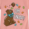 Girls' - Instant Message - Oh Snap Chocolate Bunny Fitted Short Sleeve Graphic T-Shirt - 2 of 4