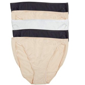 Felina | So Smooth Modal Hi Cut Panty | Hi Leg Opening Panties for Women | 5-Pack - 1 of 3