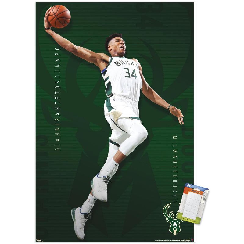 Trends International NBA Milwaukee Bucks - Giannis Antetokounmpo 19 Unframed Wall Poster Prints, 1 of 7