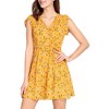 Allegra K Women's Boho Crossover V Neck Petal Sleeves Belted Floral Flowy Dress - 4 of 4