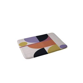 Color Poems Mid Century Modern Abstract Memory Foam Bath Mat - Deny Designs