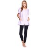 Casual Nights Women's Snap Front Smock Cobbler Woven Scrub Apron Top with Pockets - Blue Plaid - 3X-Large - 4 of 4