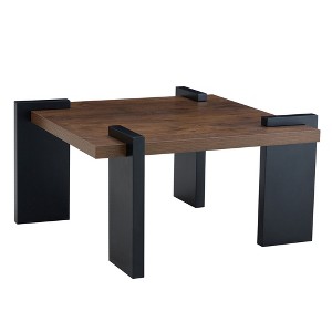 TiramisuBest Walnut Modern Coffee Table, 39.3L×23.6W×17.7H" MDF Base Living Room Center Table - 1 of 4