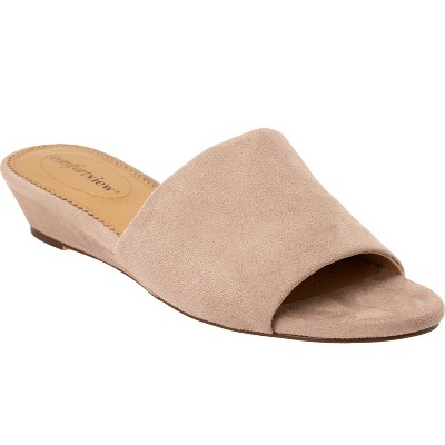 Comfortview Women's Wide Width The Capri Mule, 10 1/2m - Beige : Target