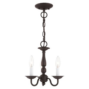 Livex Lighting Williamsburgh 3 - Light Chandelier in  Bronze - 1 of 1