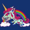Women's Design By Humans Zombie Rainbow Unicorn By Dzuu Racerback Tank Top - 2 of 3