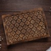 Mela Artisans Carved Scallop Handcrafted Box in Medium Burnt Finish - X Large - 2 of 4
