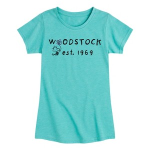 Girls' - Peanuts - Woodstock 1969 Fitted Short Sleeve Graphic T-Shirt - 1 of 4