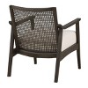 Lantana Arm Chair Linen - OSP Home Furnishings: Woven Cane Back, Polyester Cushion, Rustic Gray Finish - 4 of 4