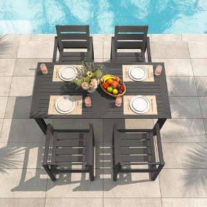 Arceso Patio Table and Chairs set , HDPS 5-Piece Outdoor Dining Set, Patio Furniture for Deck, Poolside, and Backyard - 1 of 4