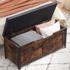 Toy Box, Retro Wooden Look Storage Chest with Safety Hinge, Entryway Storage Bench Supports 220 Lb, Barn Style Organizer, Wooden Entryway Bench - 4 of 4